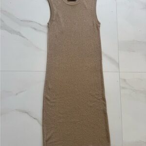 D&G Shimmering Tan Midi Dress